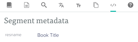 CAT Editor displaying metadata